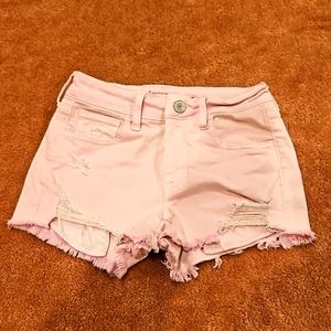 American Eagle Light Pink Cutoff Shorts